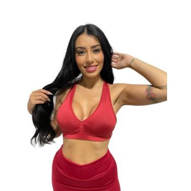 Imagem de Top nadador sem bojo feminino TB moda fitness academia e ginástica, Ru