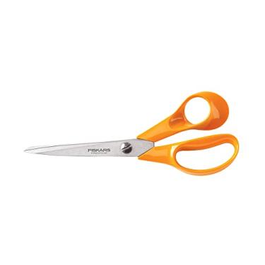 Imagem de Fiskars 01-005437 Tesoura de costureira Heritage, 20 cm, aço inoxidável, laranja e branco