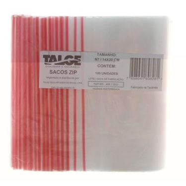 Imagem de Sacos Plásticos Tipo Ziplock Nº07 14x20cm Com 100 Saquinhos - Talge