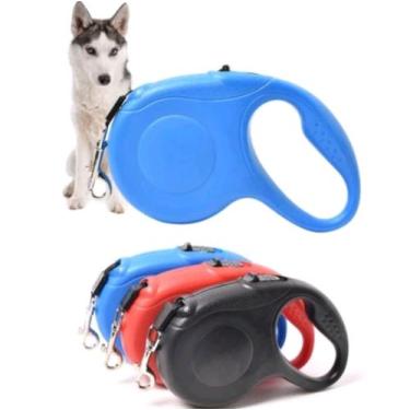 Imagem de Guia Retrátil Cachorro 5m Cães Até 15kg Passeio Pets