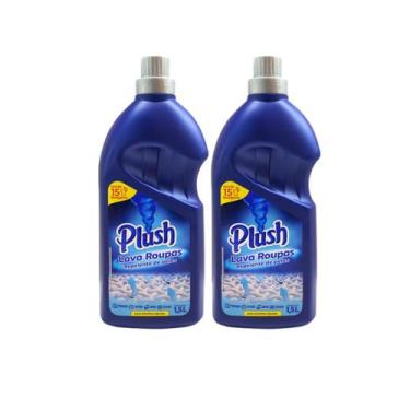 Imagem de Kit 2 Lava Roupas Líquido Repelente Pelos Plush Sanol 1,5L
