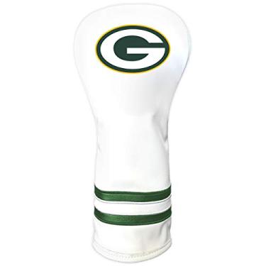 Imagem de Team Golf Capa de cabeça NFL Green Bay Packers White Vintage Fairway Golf Club Headcover, design ajustado ao corpo, design retrô e excelente qualidade