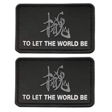 Imagem de Metal Gear Solid to Let The World Be PVC Patches Hook Tactical Moral Applique Fastener Military Patch 2 peças
