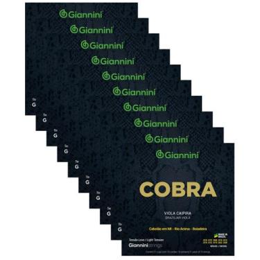 Imagem de Kit Com 10 Cordas Para Viola Caipira Niquel Giannini Tensão Leve