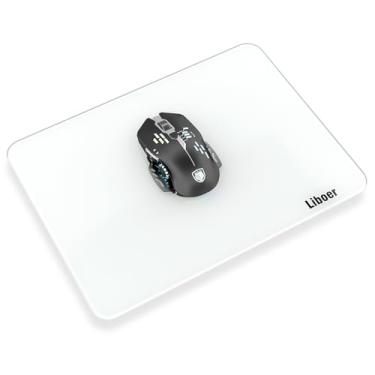 Imagem de Mouse pad de vidro 3.0 grande de vidro para jogos com tapete antiderrapante 3 mm jogo especial vidro temperado 13,8 x 26,2 polegadas (grande)