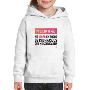 Imagem de Moletom Infantil Projeto Verão - Foca na Moda, Branco, 12