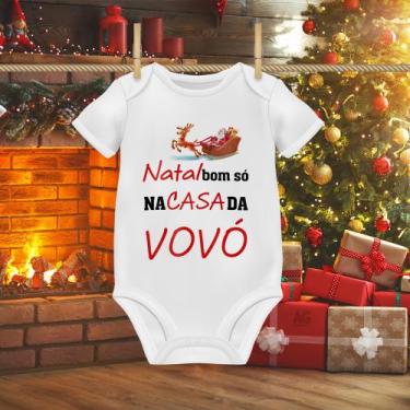 Imagem de Body Infantil sublimado (Natal vovô e vovó) - KUPAS CONFECÇÕES, GG