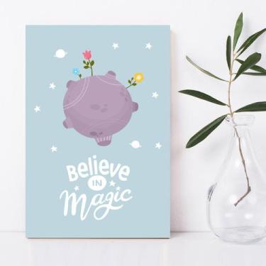 Imagem de Placa Decorativa MDF Quarto Planeta Pequeno Principe 30x40cm - Quartin