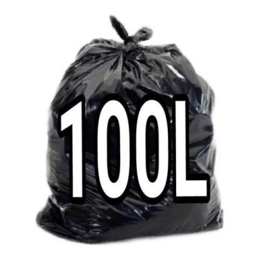 Imagem de Saco de Lixo Ecológico Preto 100 Litros com 100 unidades - Casa Limpa
