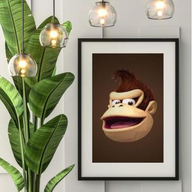 Imagem de Quadro Gamer Donkey Kong - 60x48cm - Quadros On-line