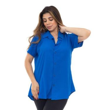 Imagem de Camisa Manga Curta Social Casual Fashion com Botões Tecido Premium Vis