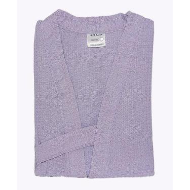 Imagem de Roupão de Banho Briza Piquê Adulto 100% Algodão Manga Curta Tam Único 