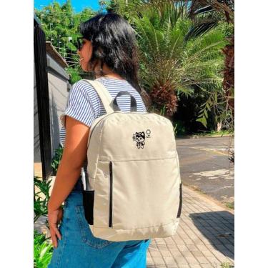 Imagem de Mochila Nylon Bolso Vertical GATO NA PRAIA Estampada Personalizada Res