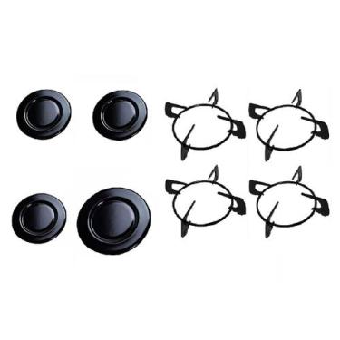 Imagem de Kit Tampa + Grelha Peças Cooktop Fogão Fischer 4 Bocas