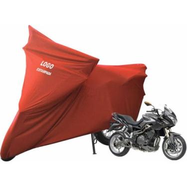 Imagem de Capa Protetora De Cobrir Moto Benelli TRE Com Logo - Mz, Vermelha