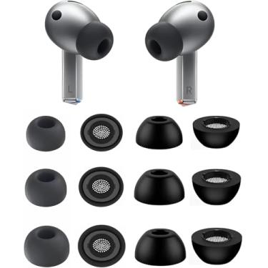 Imagem de ALXCD Pontas de ouvido compatíveis com fones de ouvido Galaxy Buds 3 Pro SM-R630N, tamanhos P M G 3 pares de pontas de substituição de espuma de memória, 3 pares de orelhas de silicone, compatíveis