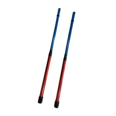 Imagem de YIJU Baquetas Baquetas de Jazz com Cabos Confortáveis Presentes Silenciosos Escovas de Arame para Bateria Escovas de Bateria para Crianças Adultos Banda de, Vermelho Azul