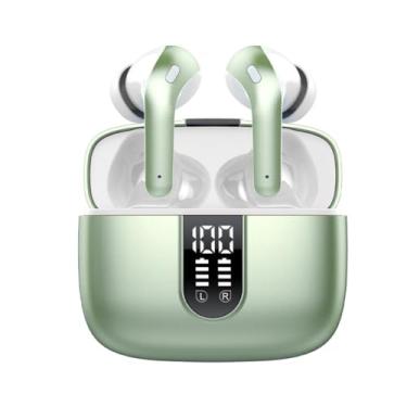 Imagem de waillynice Fones de ouvido Bluetooth verdadeiros fones de ouvido sem fio, reprodução de 60H, tela de LED, com estojo de carregamento sem fio, IPX5, à prova d'água, fones de ouvido intra-auriculares