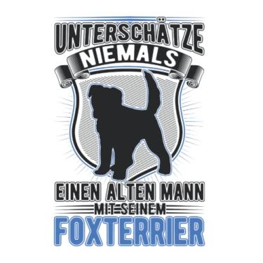 Imagem de Foxterrier Notizbuch: Foxterrier Drahthaar Alter Mann Fox Terrier / 6x9 Zoll / 120 karierte Seiten Seiten