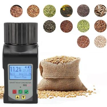 Imagem de Mini Medidor de Umidade de Grãos de Xícara, Compensação Automática de Temperatura 25 Tipos de Grãos Testador de Umidade de Grãos Portátil Adequado para café Cacau Arroz Trigo