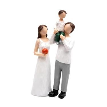 Imagem de IEUDNS Mini figuras de família, estátua, ornamento de mesa, presente de amigo, escultura de personagem, estatueta humana de resina para prateleira, ano novo, Pais E Menino