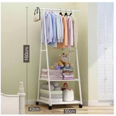 Imagem de Arara De Roupas Sapateira Cabideiro Closet Multifuncional Prateleira O