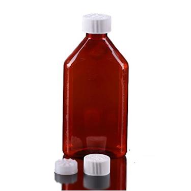 Imagem de Garrafa de Farmacy Oval para Medicina Líquida – Garrafa de Medicina Âmbar – Garrafa de Medicamento de Medicina, Recipiente de Plástico por Sponix, 12 Ounce