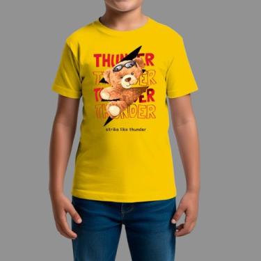 Imagem de Camisetas Infatil Básica Masculina Casual Confortável Gola Redonda Thu