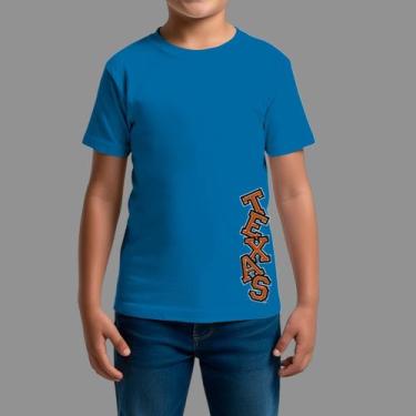 Imagem de Camisetas Infatil Básica Moda De Country confortável Manga Curta Texas