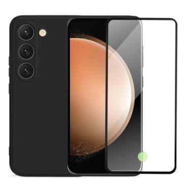 Imagem de Kit Capa Capinha Aveludada e Película de Vidro 3D Compatível Samsung Galaxy S23 Plus SMART E CASE