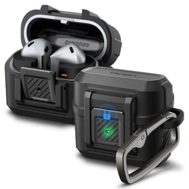 Imagem de Spigen Capa Lock Fit projetada para Samsung Galaxy Buds3 FE (2025) / Buds3 Pro (2024) / Buds 3 (2024) com proteção de bloqueio seguro - preto fosco