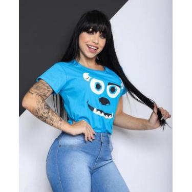 Imagem de Camiseta Feminina Monstros Sa Mike Sulley Boo Algodão - AB Tshirteria,