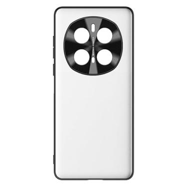 Imagem de LYJSMGZ Capa fina para Honor Magic 7 Pro/7, couro vegano líquido de alta qualidade, antiderrapante, proteção para a pele, meias para telefone, branca, 7 Pro