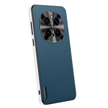 Imagem de FWYANZH Capa de couro para Honor Magic 7 Pro/7, capa de proteção à prova de choque para câmera slim business antiqueda, azul, 7Pro