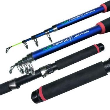 Imagem de Vara De Praia Telescópica JP Molinete Pampoo - Jaú Pesca, 3,60, Azul