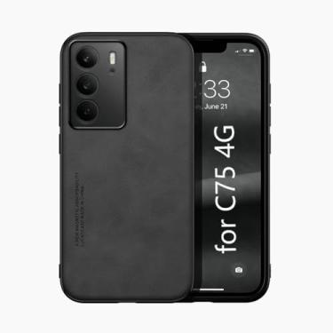 Imagem de Kepuch Silklike Capa para Realme C75 4G - Case Placa de Metal Embutida - Preto