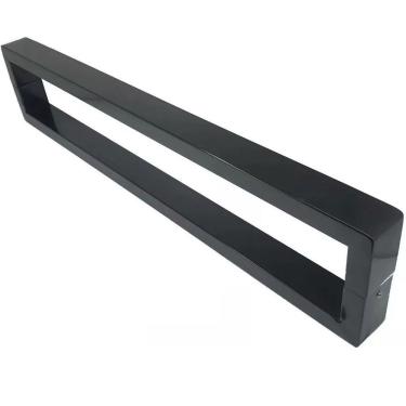 Imagem de Puxador U para porta pivotante 1,5 metros Madeira e Vidro Inox Preto