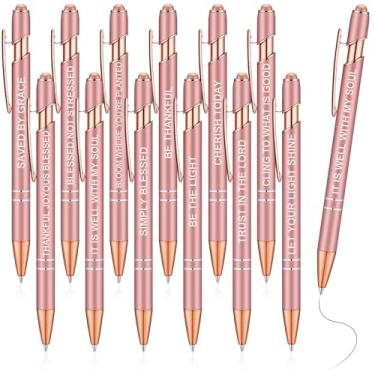 Imagem de Zonon 12 canetas inspiradoras, canetas esferográficas motivacionais a granel com ponta de caneta, presentes de formatura inspiradores para professores, colegas de trabalho, material de escritório