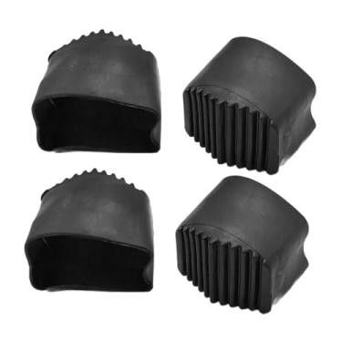 Imagem de simhoa 4 peças Extensão tampa de escada Tampa quadrada final não deslizante Tapete segura da perna Pés de borracha para substituição da academia de, 40cmx55cm