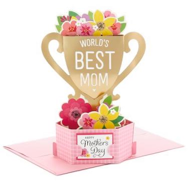 Imagem de Hallmark Cartão Pop Up do Dia das Mães (Troféu Exibível World's Best Mom)