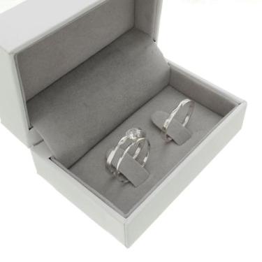 Imagem de Aliança Namoro Torcido De Prata 950 + Anel Solitário - DR Jóias, 26