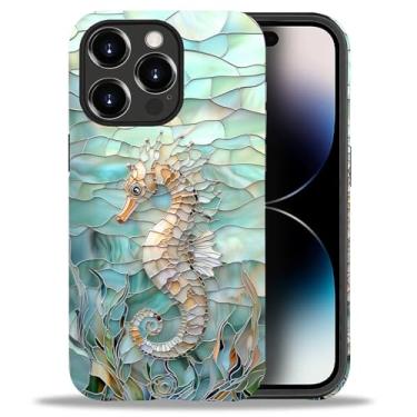 Imagem de Punmada Capa para iPhone 14 Pro, para meninas e mulheres, meninos, capa híbrida rígida de silicone à prova de choque, capa protetora de corpo inteiro fosca para iPhone 14 Pro, vidro submarino 3D