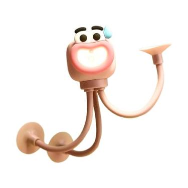 Imagem de Ioensy Forma mutável e engraçado esportista luminoso, lâmpada de mesa dobrável forma de bricolage, para quarto de estar na sala de estar em casa geladeira, Rosa