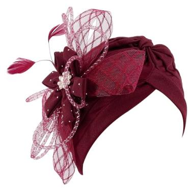 Imagem de Surkat Touca de quimioterapia com flor brilhante turbante cintilante, touca para cabelo