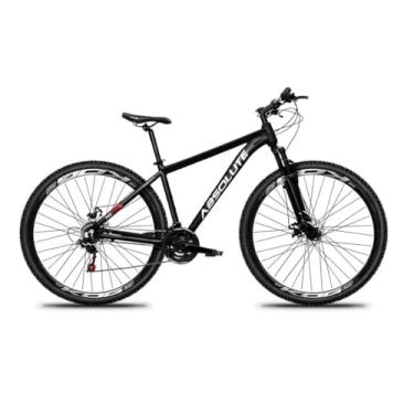 Imagem de Bicicleta Aro 29 Absolute Nero 5 21v Cabos Internos Alumínio Freios a Disco Garfo Suspensão (Preto, 23)
