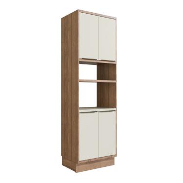 Imagem de Torre Quente 3 Portas 2 Nichos Para Forno Viena Edez Louro Freijó/argila