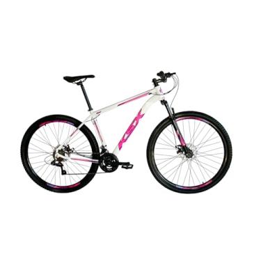 Imagem de Bicicleta Aro 29 Bike MTB 21v Marchas KSW ou KSX XLT 200 Cabeamento Superior Interno (BRANCA (ADS ROSA VIOLETA), 19)