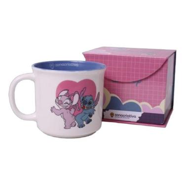 Imagem de Caneca Tom Disney Stitch E Angel Namorados 350ml - Zonacriativa