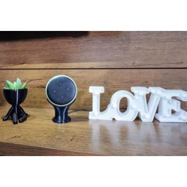 Imagem de Suporte Apoio Stand De Mesa Amazon Alexa Echo Dot 3 Branco - Impressio
