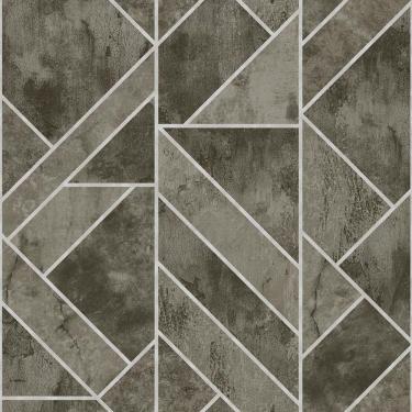 Imagem de Papel De Parede Geométrico Cinza/Grafite 53Cm X 10Mts.